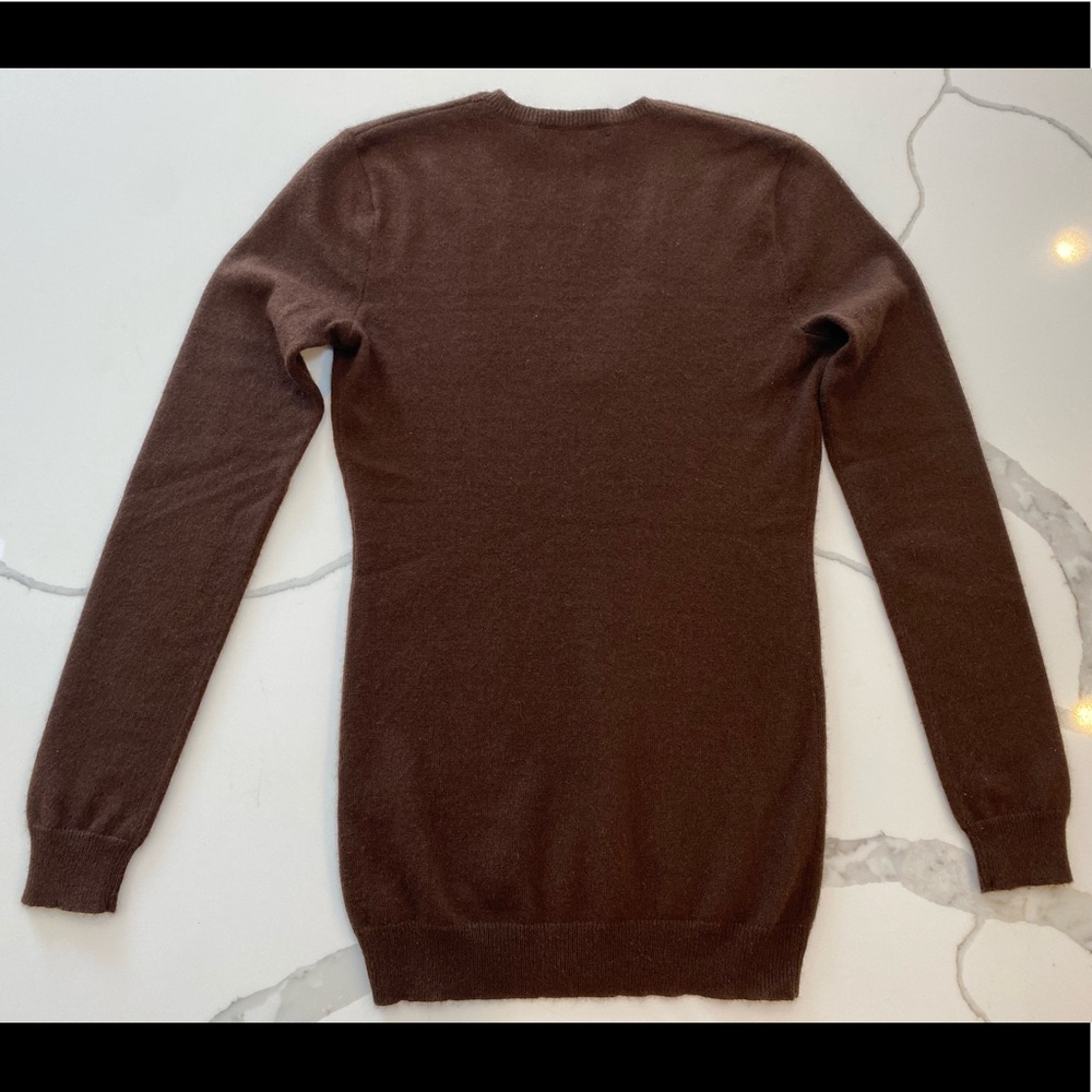 Ralph Lauren Warm Cashmere Long Sleeve Top Brown - Picture 4 of 8